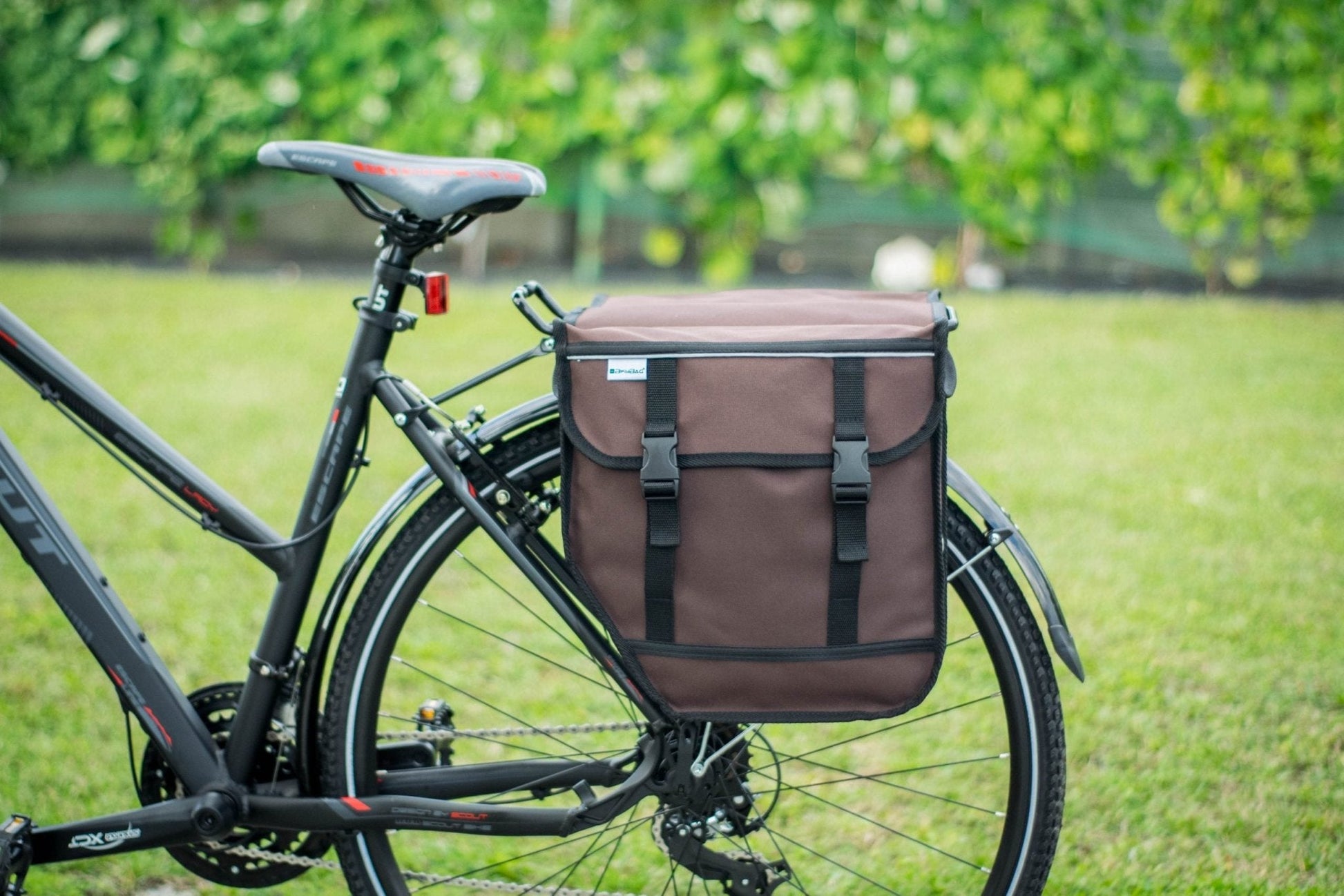 BikyBag Model M  - Bicycle Double Panniers (Brown)