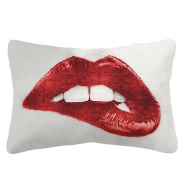 Bite Your Lips Rectangular Cushion Pillow | Bnbny - Brix + Bailey