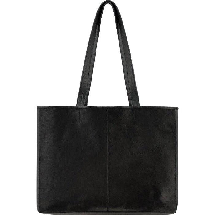 Black Leather Horizontal Tote – Stylish & Spacious for Everyday Use by Brix + Bailey at brixbailey.com