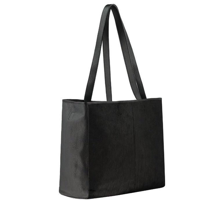 Black Leather Horizontal Tote – Sleek, Versatile & Eco-Friendly by Brix + Bailey at brixbailey.com