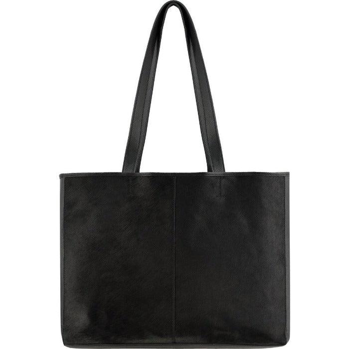 Black Leather Horizontal Tote – Sophisticated & Sustainable Style by Brix + Bailey at brixbailey.com