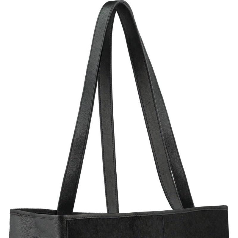 Black Leather Horizontal Tote – Sleek, Versatile & Sustainable by Brix + Bailey at brixbailey.com