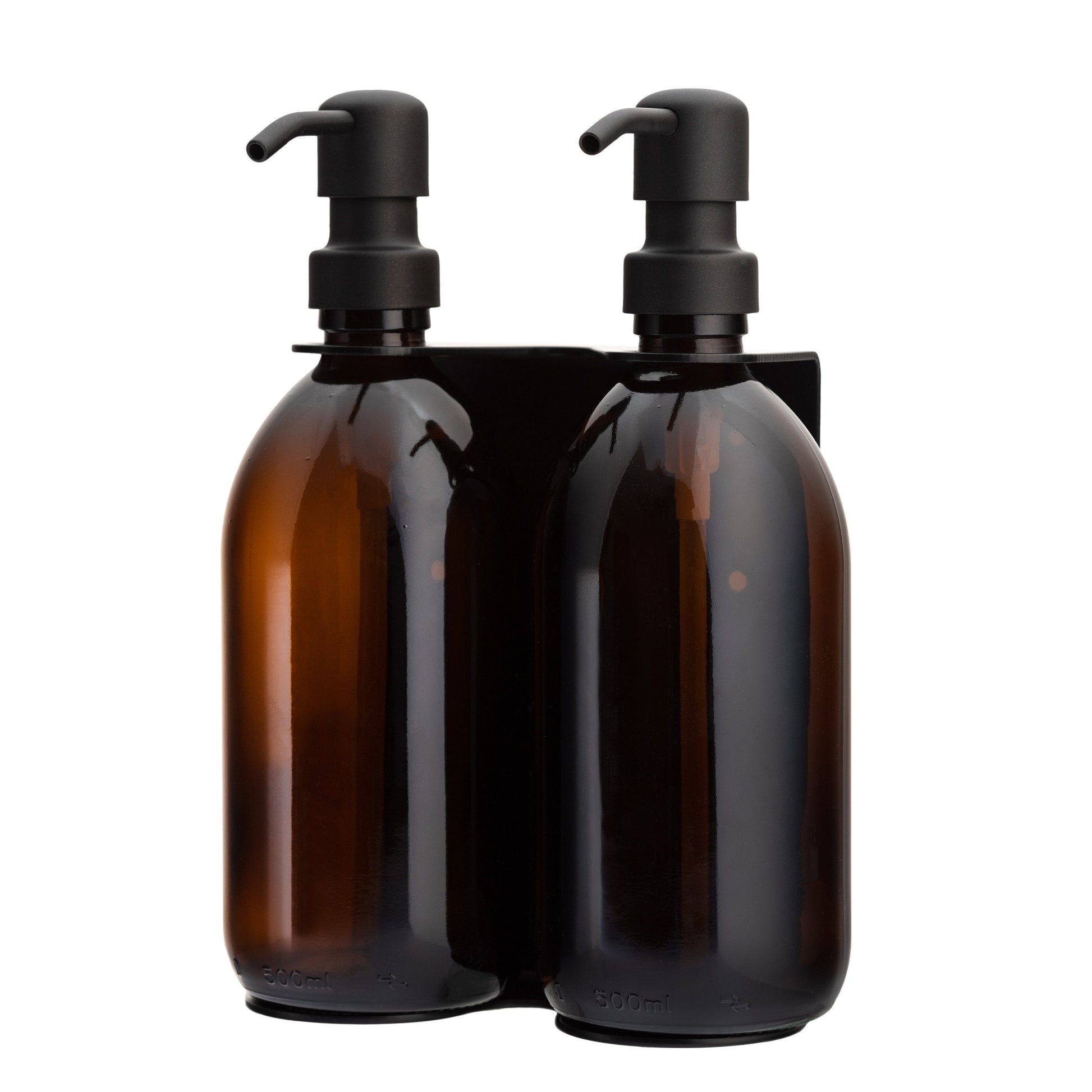 Black Double Wall Mounted Soap Dispensers