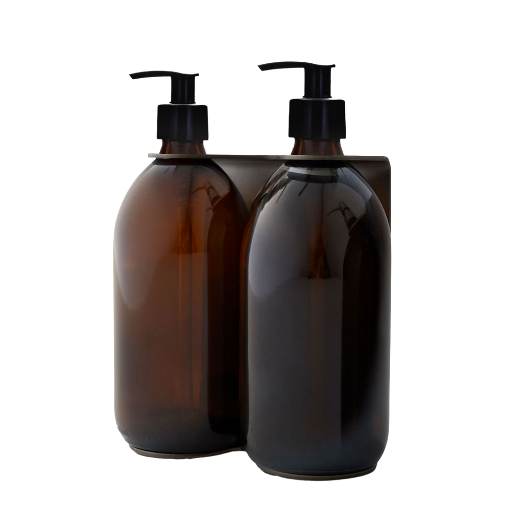 Black Double Wall Mounted Soap Dispensers
