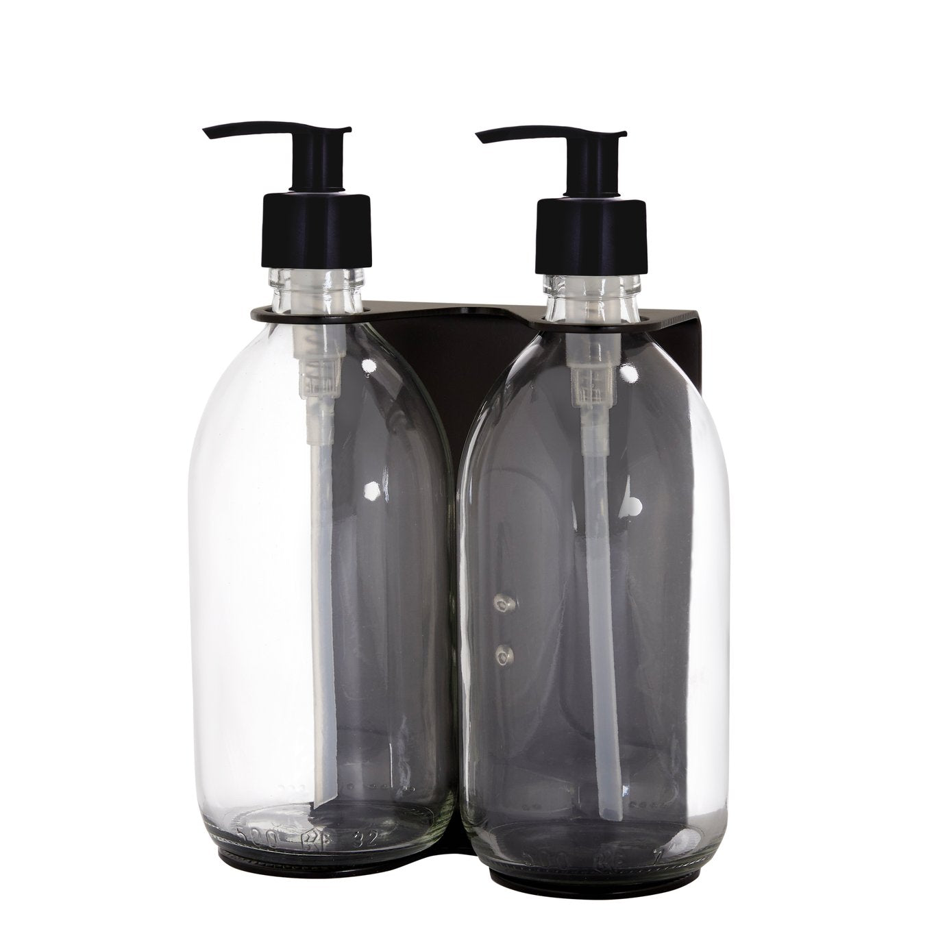 Black Double Wall Mounted Soap Dispensers