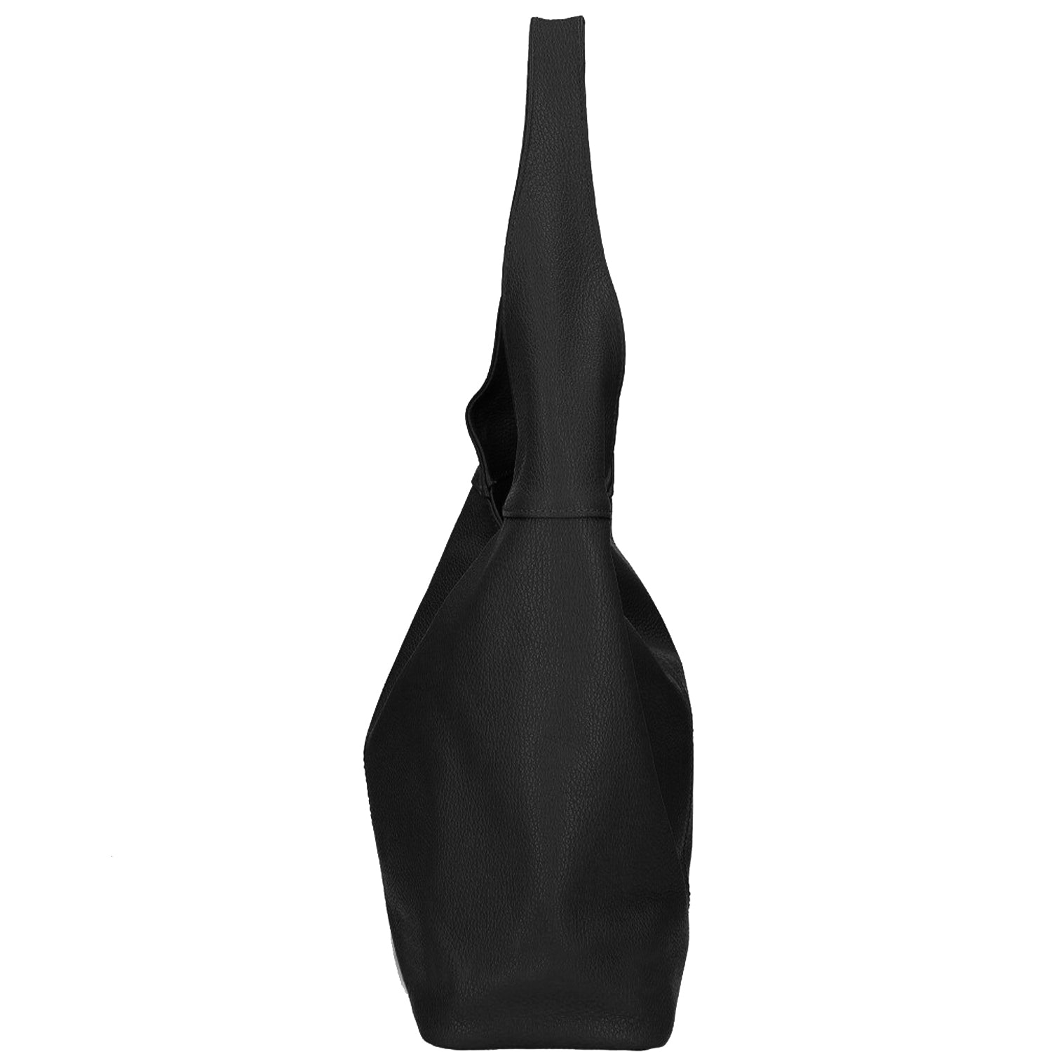 Black Leather Zip Shoulder Hobo Bag Sostter Brix and Bailey