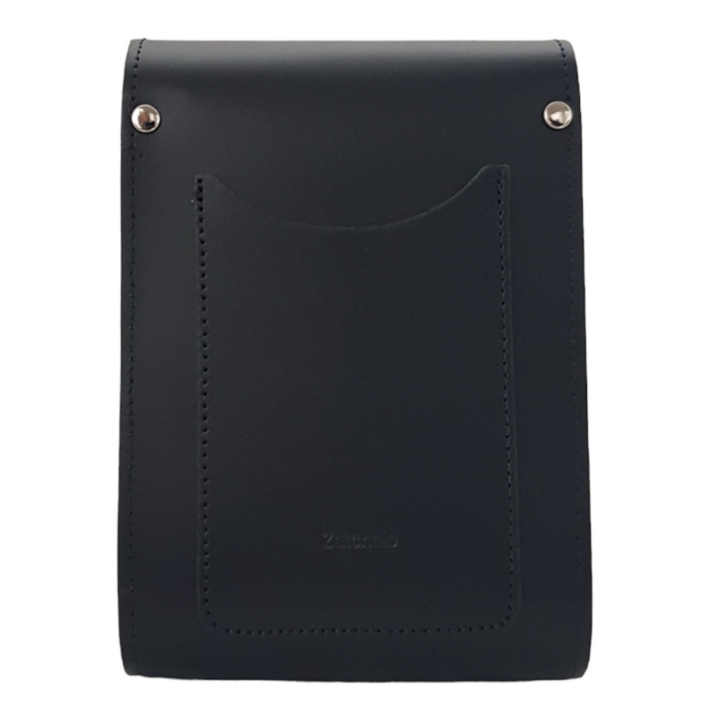 Handmade Leather Festival Phone Bag - Black