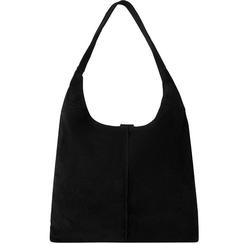 Elegant Black Suede Hobo Bag – Secure & Spacious Design by Brix + Bailey at brixbailey.com