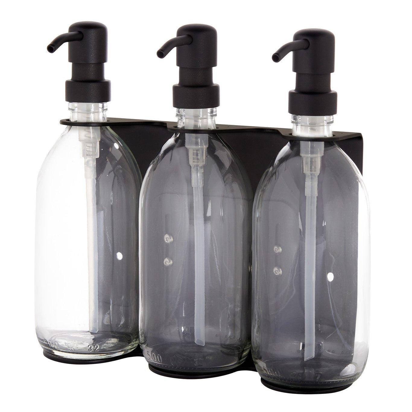 Black Triple Wall Mounted Soap Dispenser