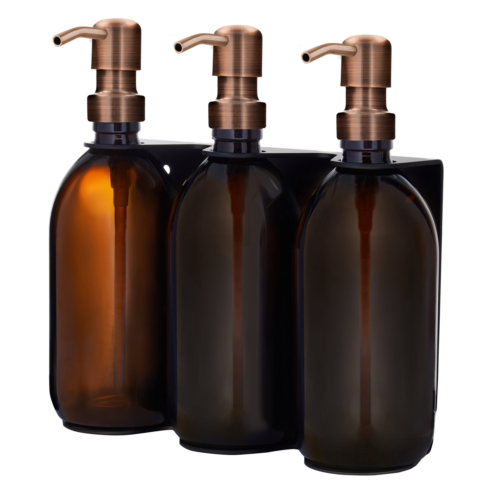 Black Triple Wall Mounted Soap Dispenser