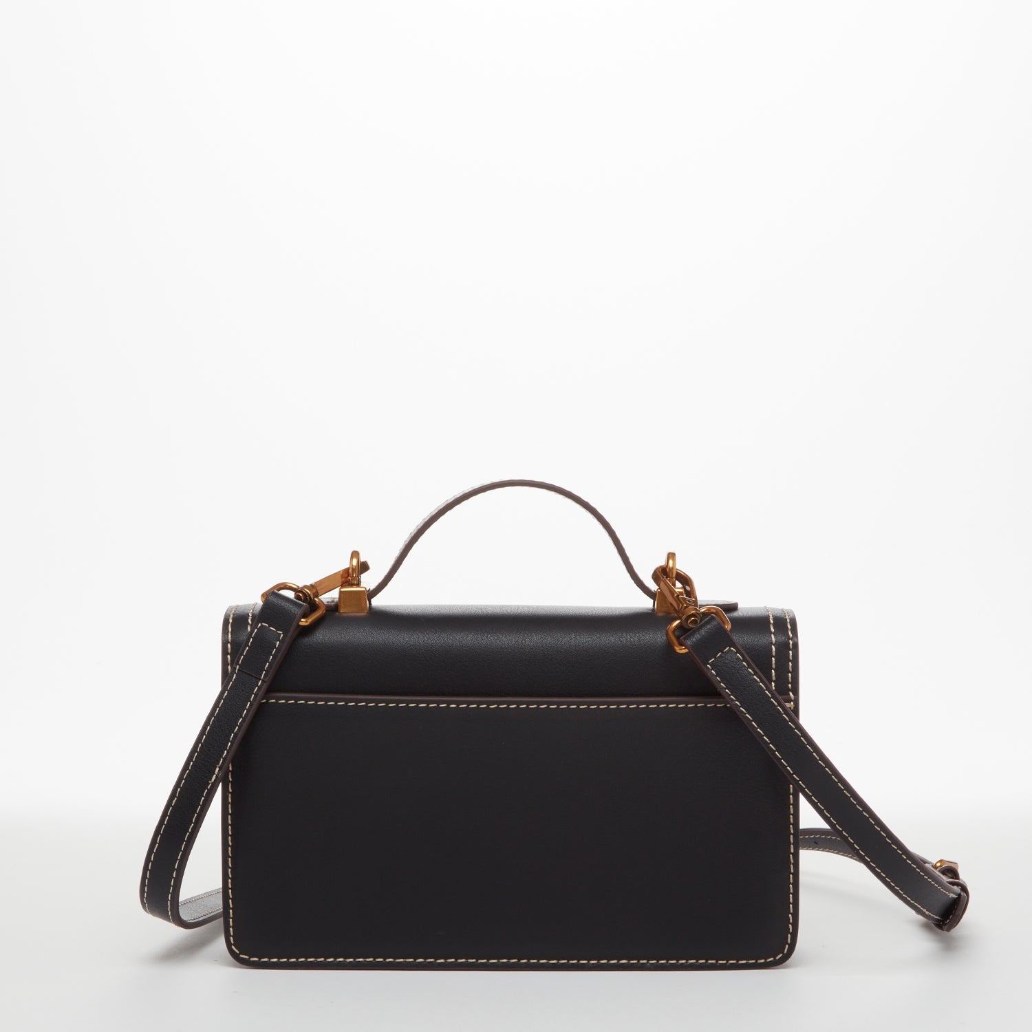 Black Leather Small Crossbody Bag