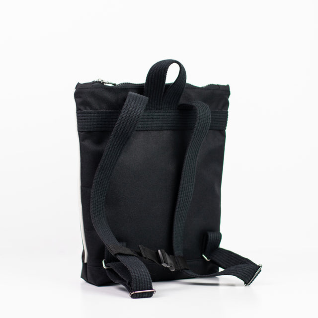 Chic Black & White Striped Backpack – Stylish & Durable by Muni at www.brixbailey.com