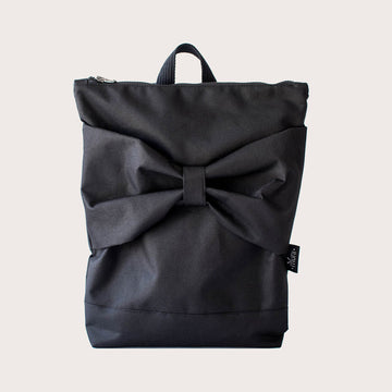 Chic Black Bow Backpack – Waterproof & Stylish for Everyday Use by Muni at brixbailey.com