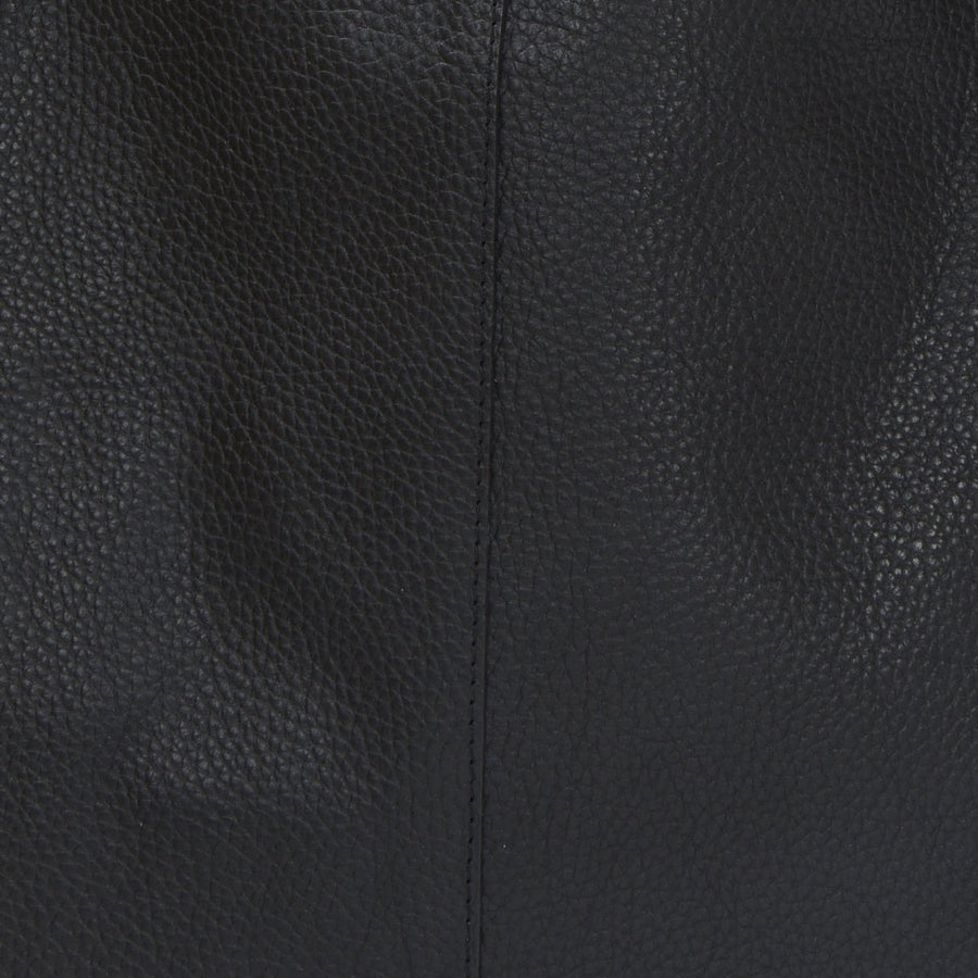 Black Pebbled Leather Convertible Tote Backpack - Ethical & Versatile by Brix + Bailey at brixbailey.com