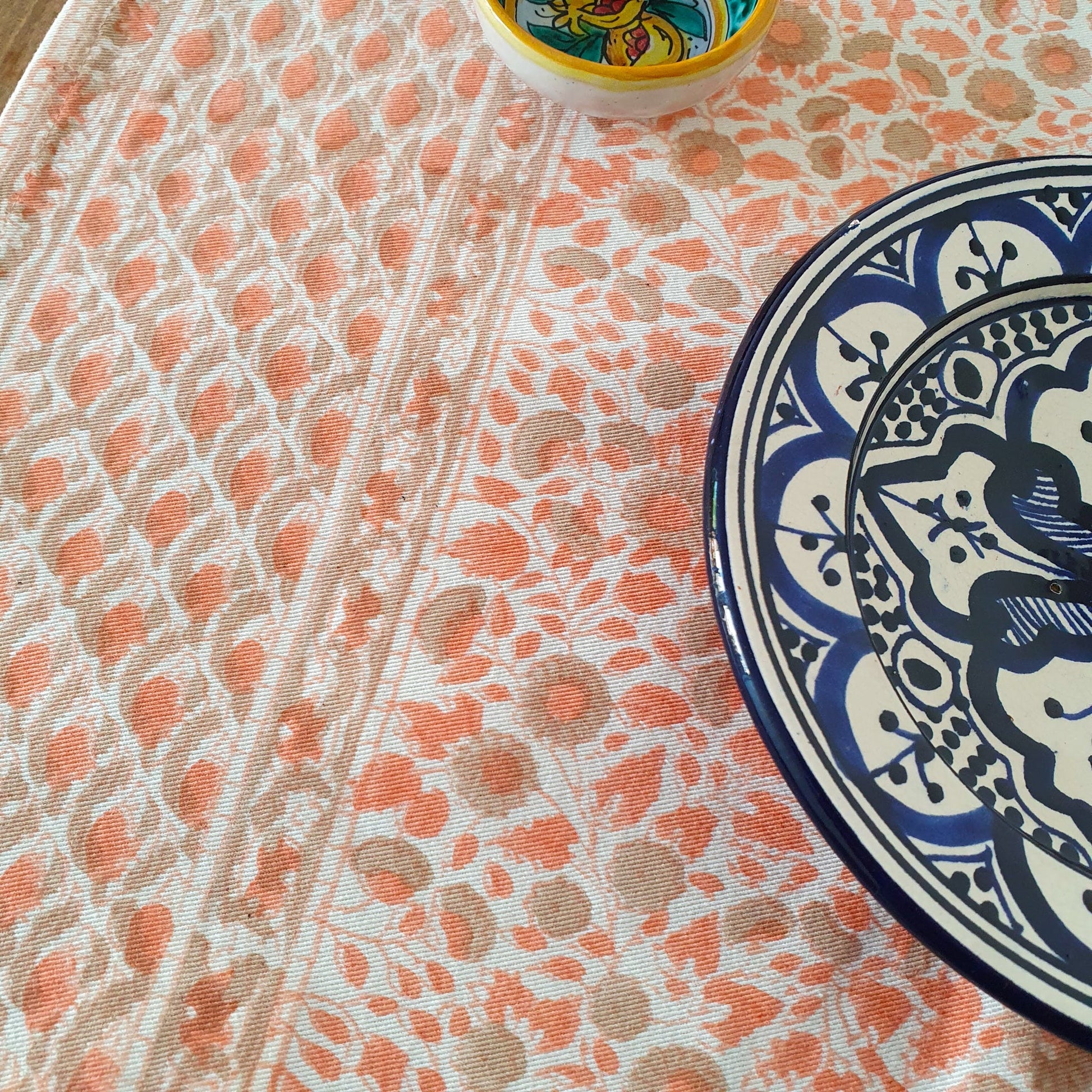 Block-printed organic cotton placemats (set of 2)