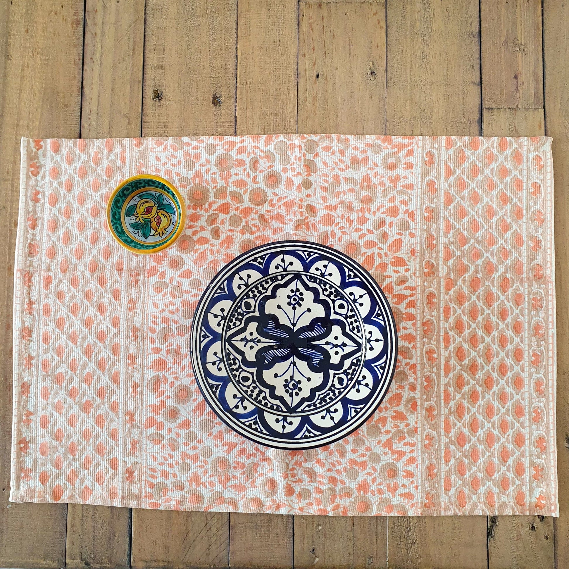 Block-printed organic cotton placemats (set of 2)