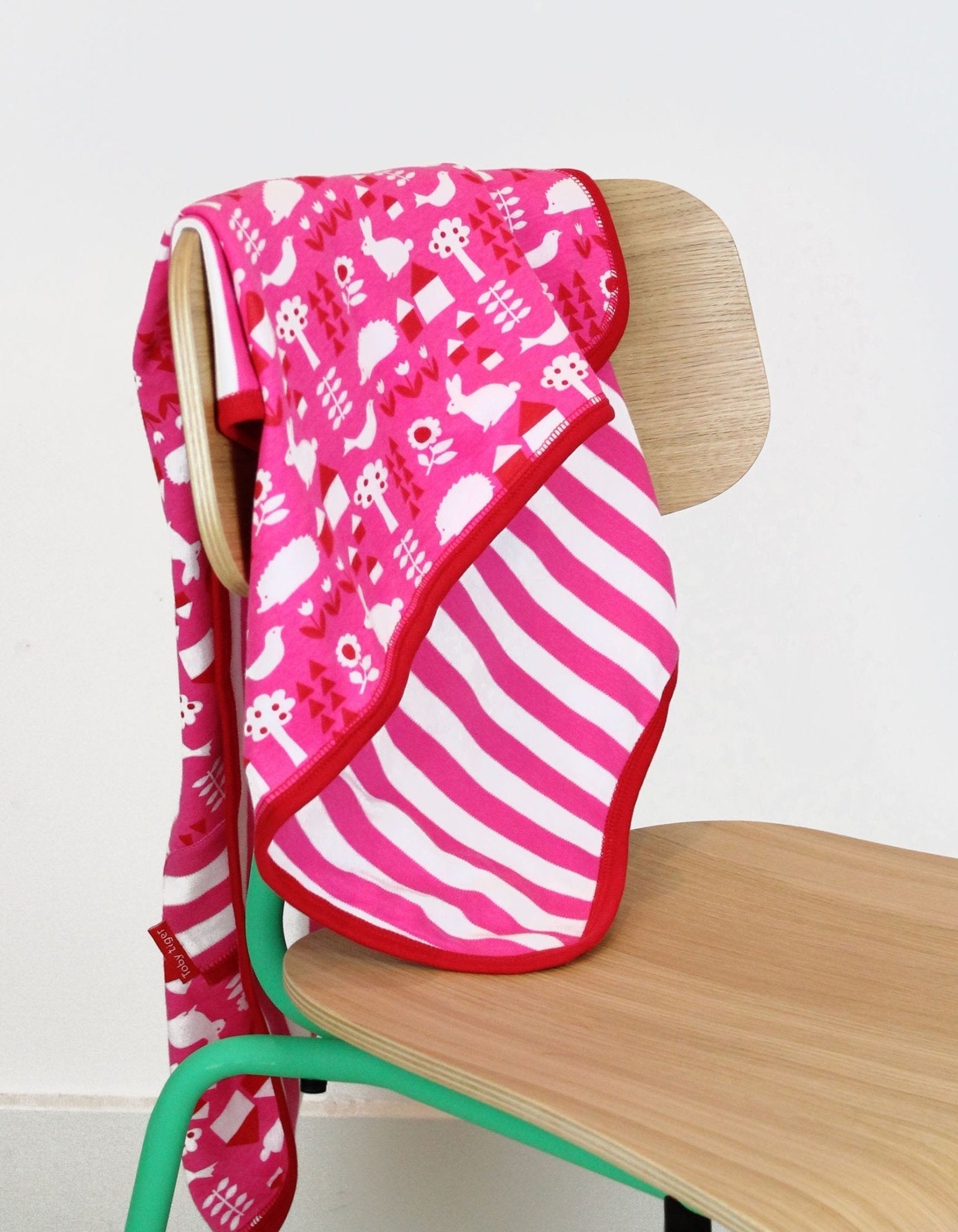 Organic Pink Garden Blanket