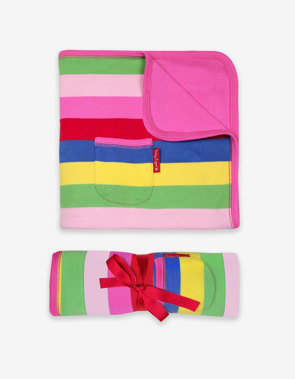 Organic Girly Stripe Baby Blanket