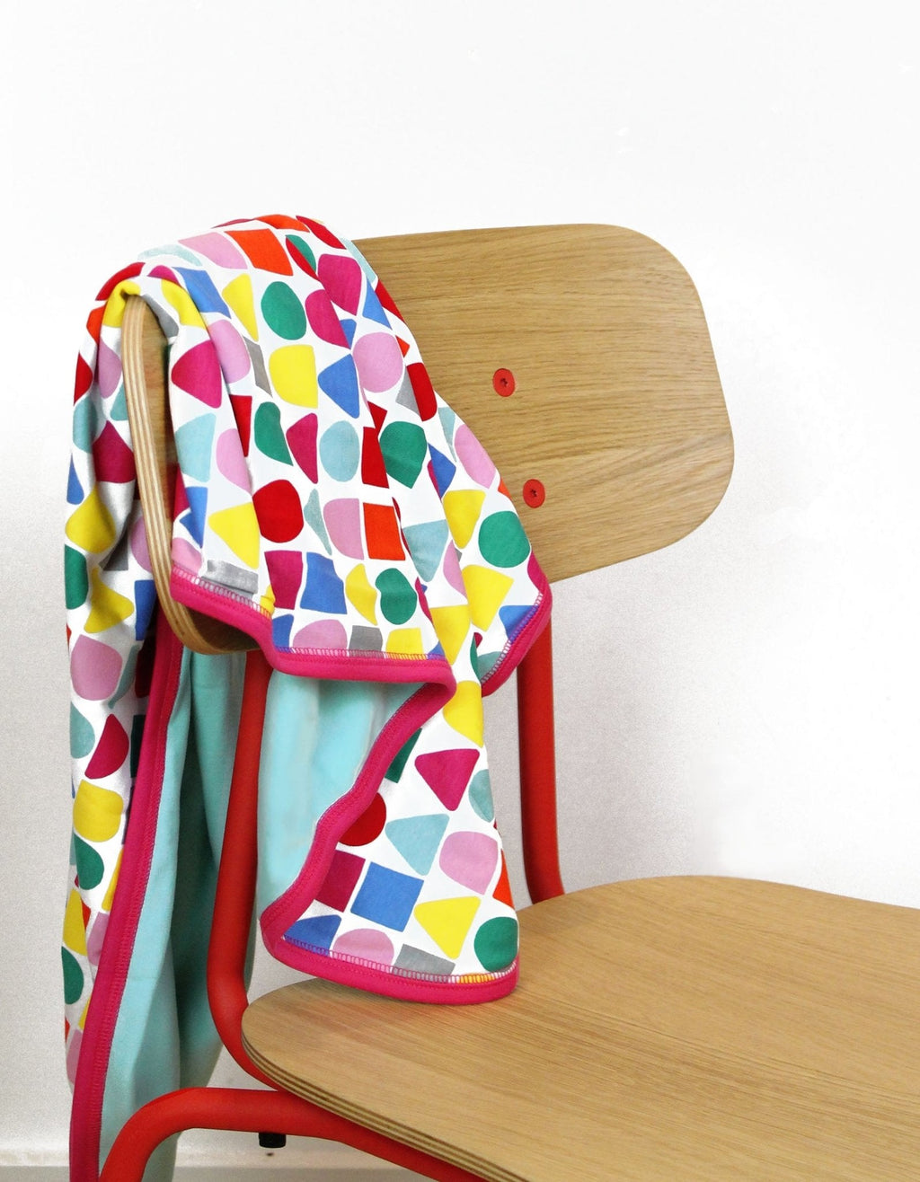 Organic Pink Building Block Blanket 75cm