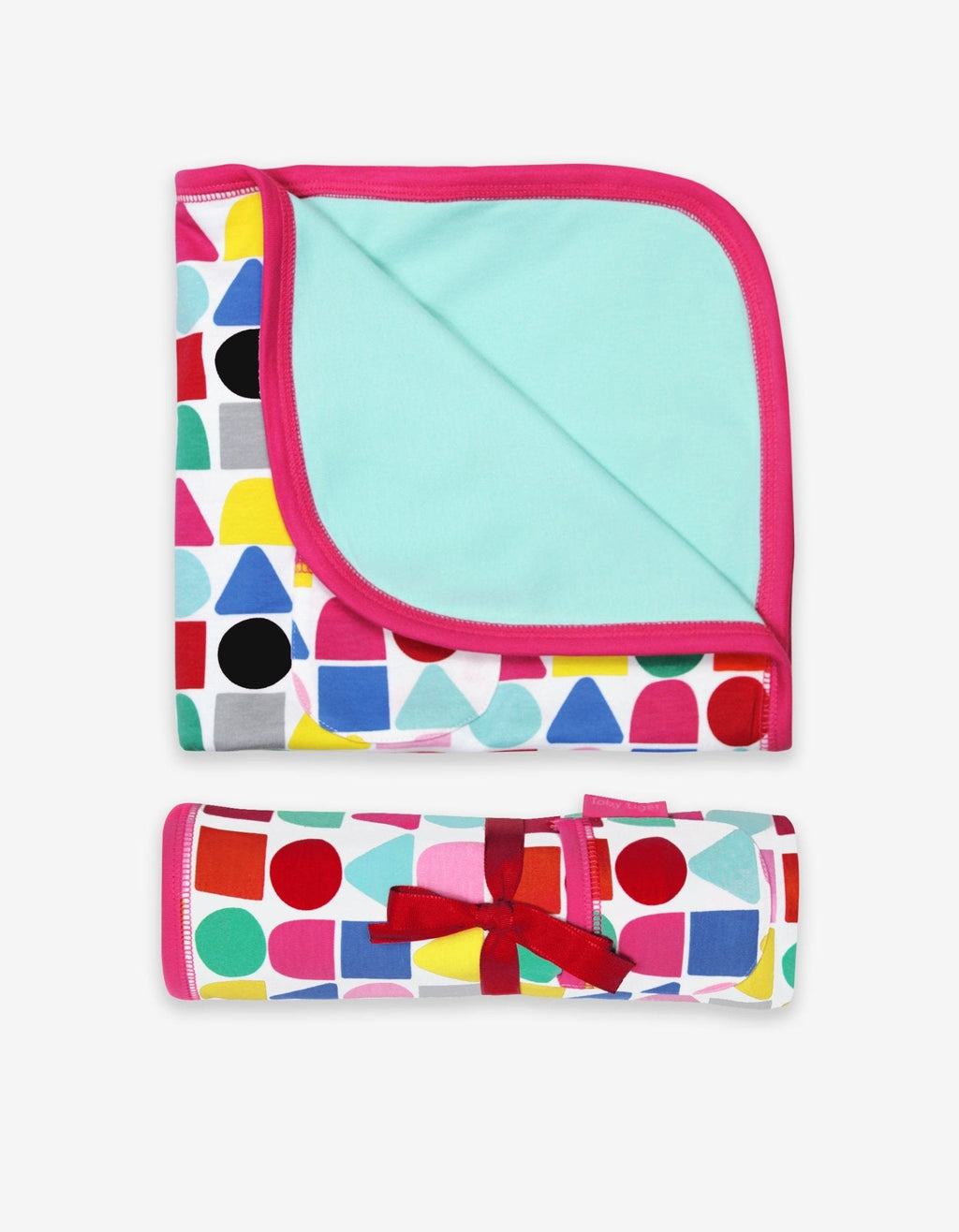 Organic Pink Building Block Blanket 75cm