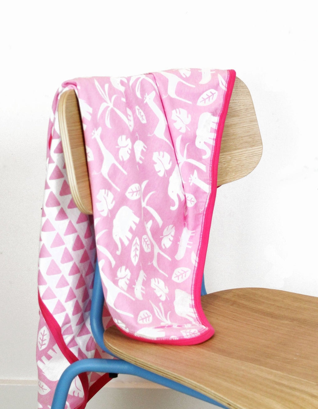Organic Pink Jungle Baby Blanket