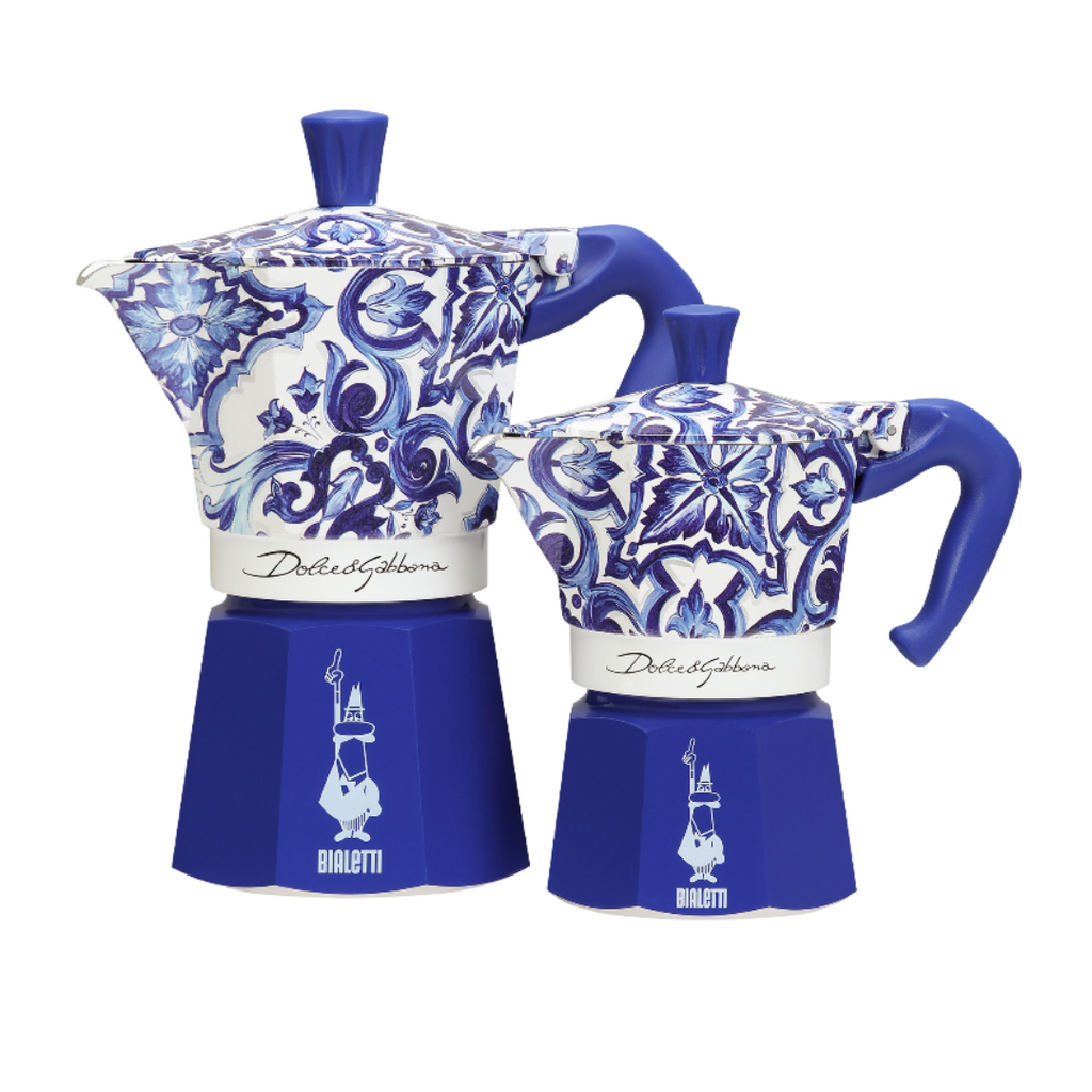 Blue Mediterranean Moka Express Stovetop Coffee Brewer