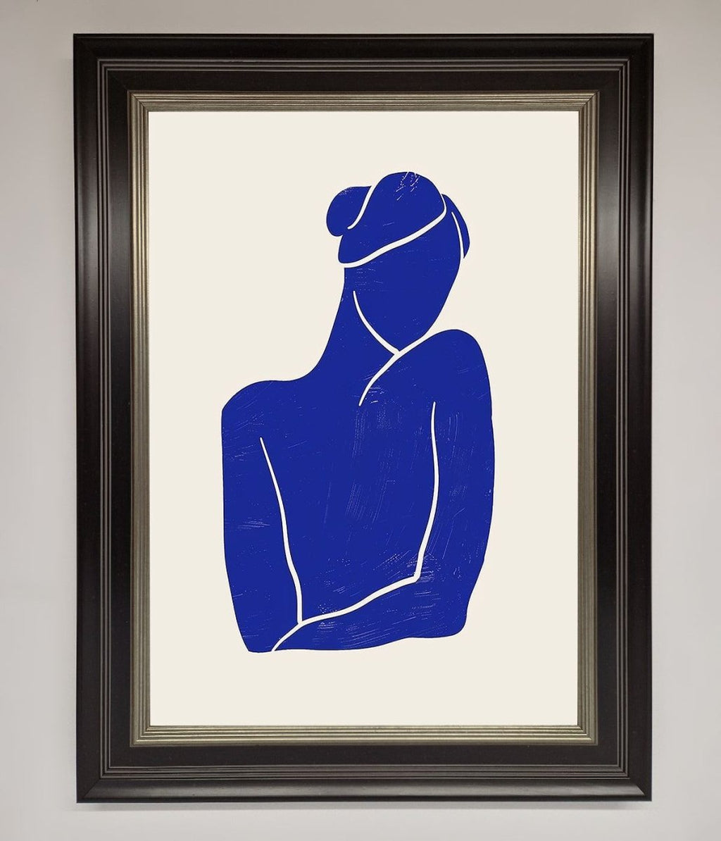 Blue Woman Matisse Style Framed Poster