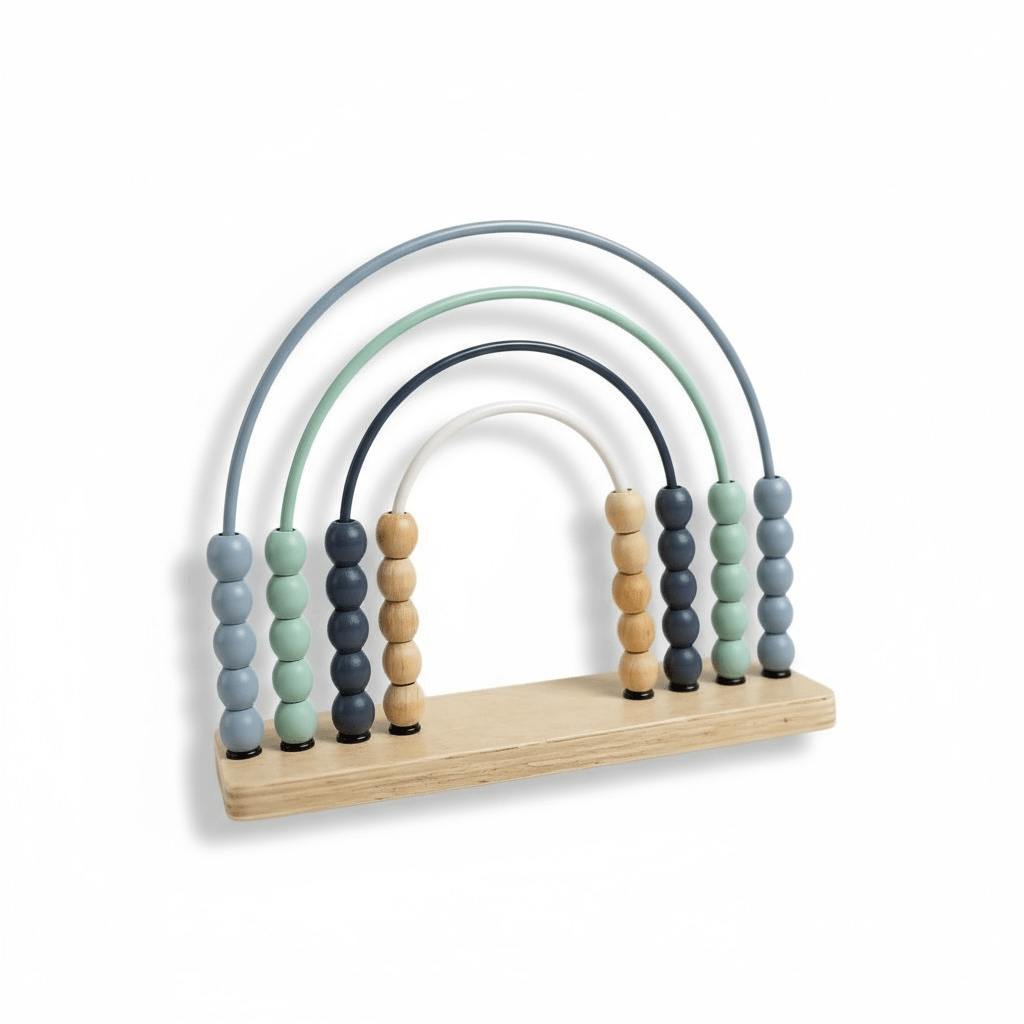 Blue Wooden Abacus Beads Toy