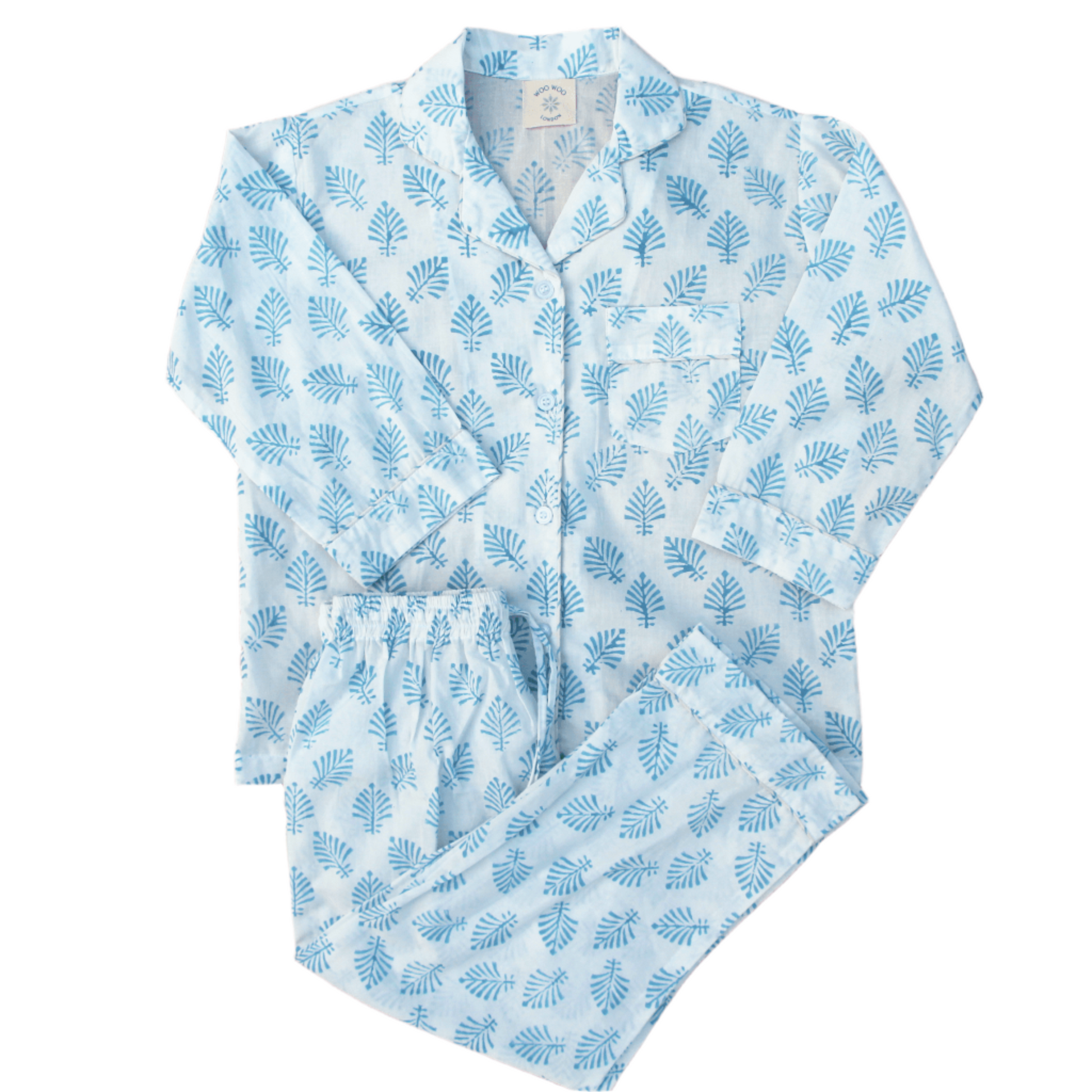 Sky Blue Leaf Pyjamas