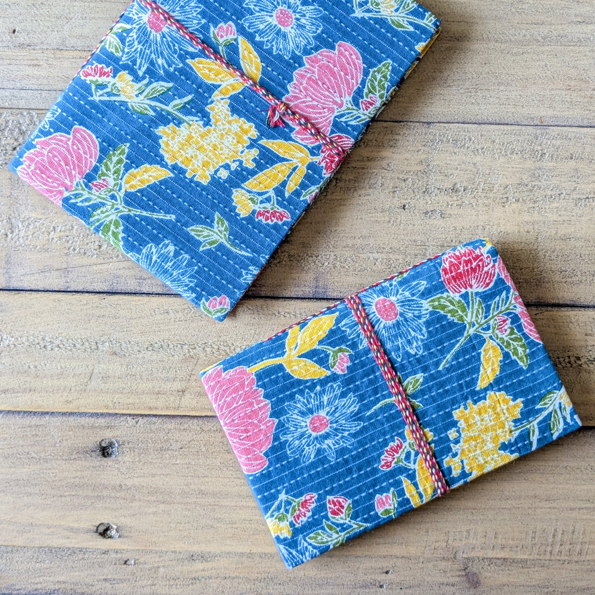 Eco Friendly Cotton Fabric Journals (5 x 7 in), Fair Trade Stationery Ethically Handmade in India