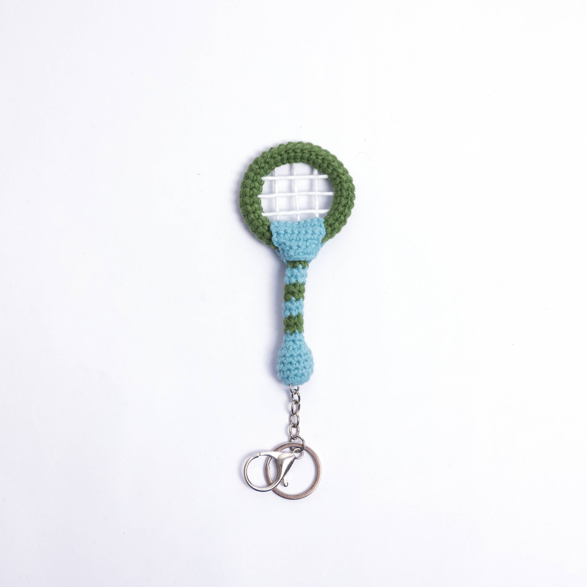 Tennis Ball and Racket Bag Charm Key Chain