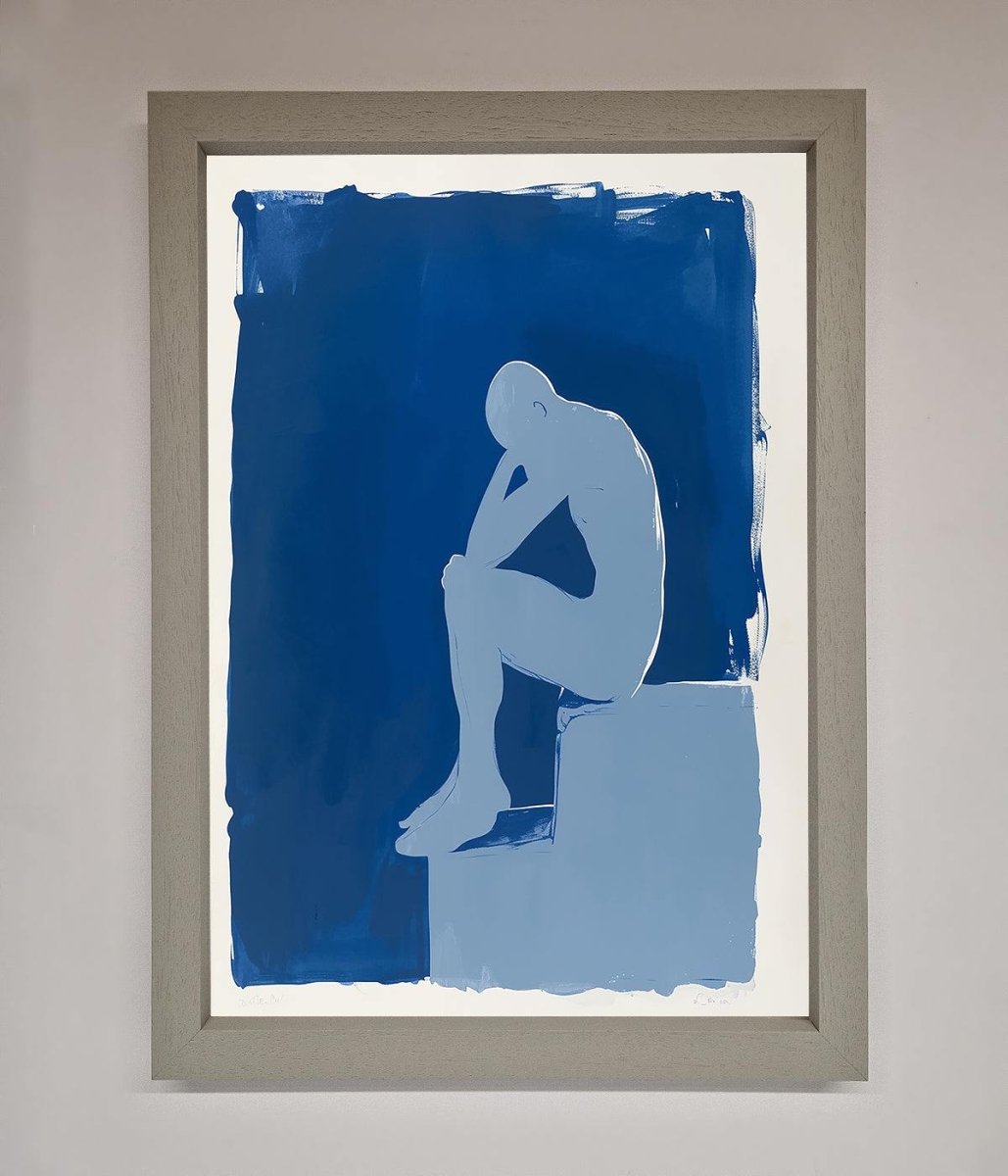 Blues Thinking Framed Print