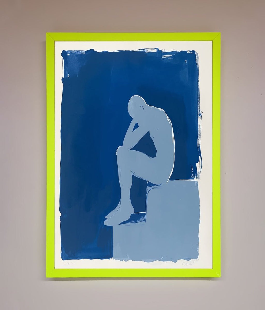 Blues Thinking Framed Print