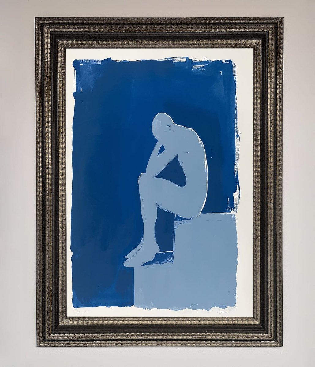 Blues Thinking Framed Print