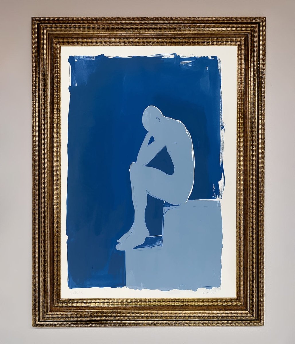 Blues Thinking Framed Print