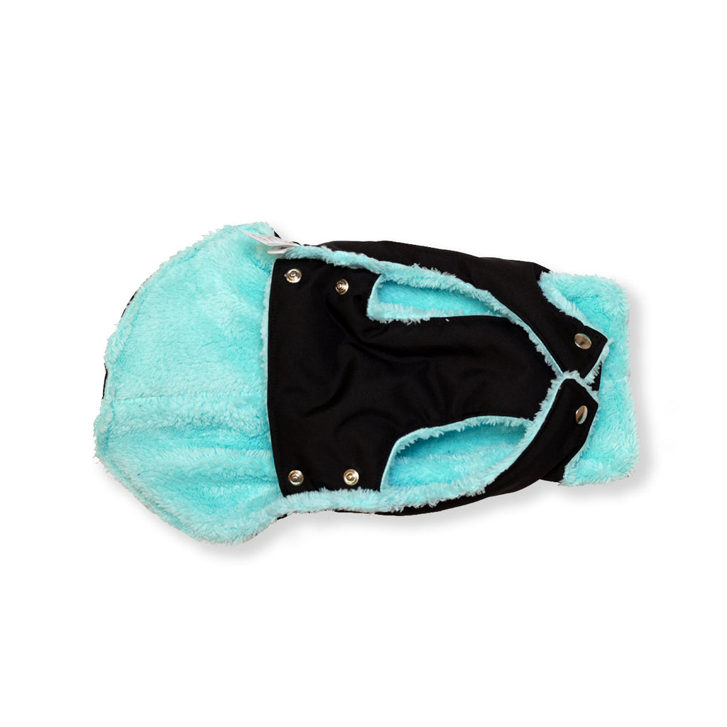 Soho Poms Black & Mint Teddy Bear Waterproof Dog Jacket