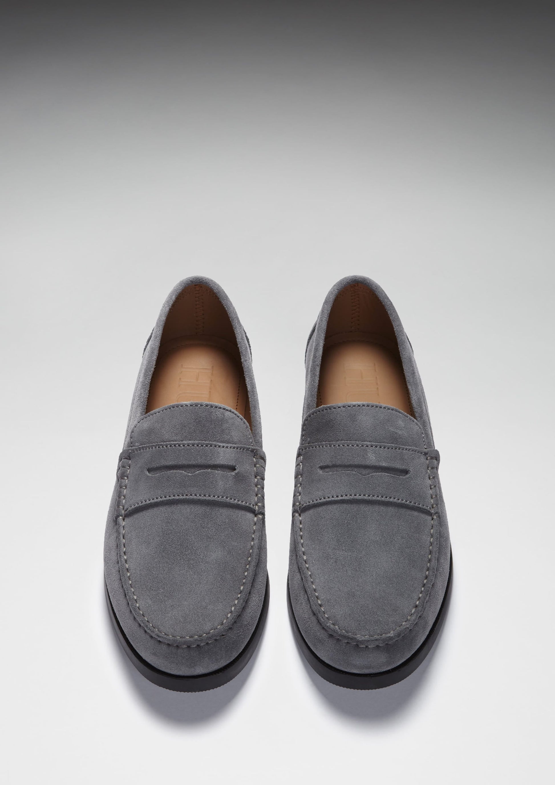 Slate Grey Suede Boat Loafers
