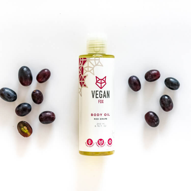 Vegan Fox Grape Seed Oil – Moisturizing, Toning & Natural by Vegan Fox at www.brixbailey.com