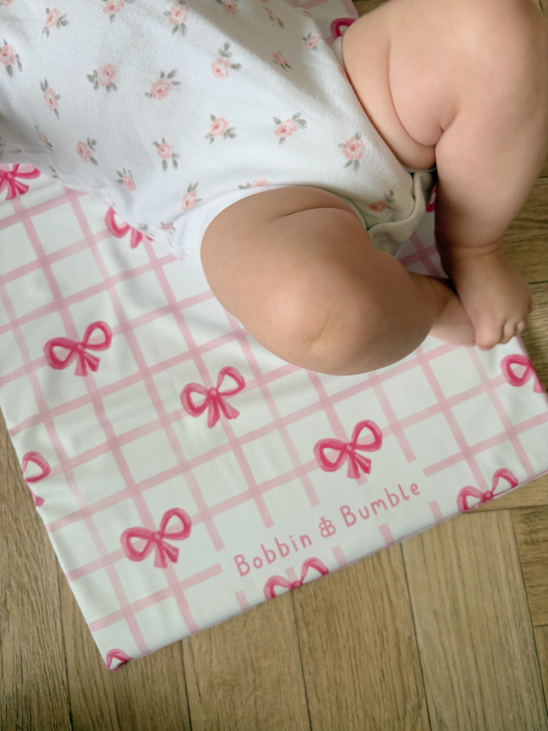 Travel Changing Mat - Pink Bows