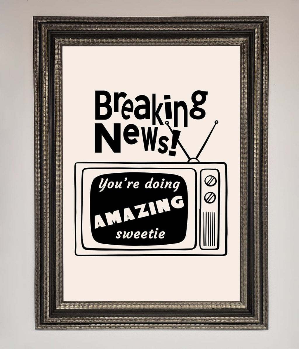 Breaking News Framed Poster