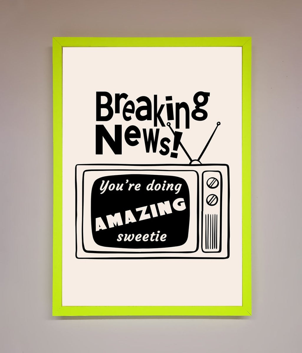 Breaking News Framed Poster