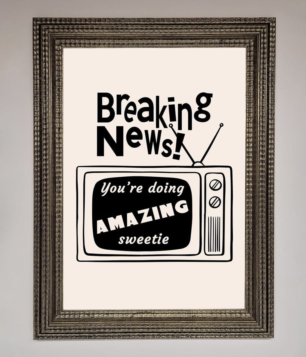 Breaking News Framed Poster