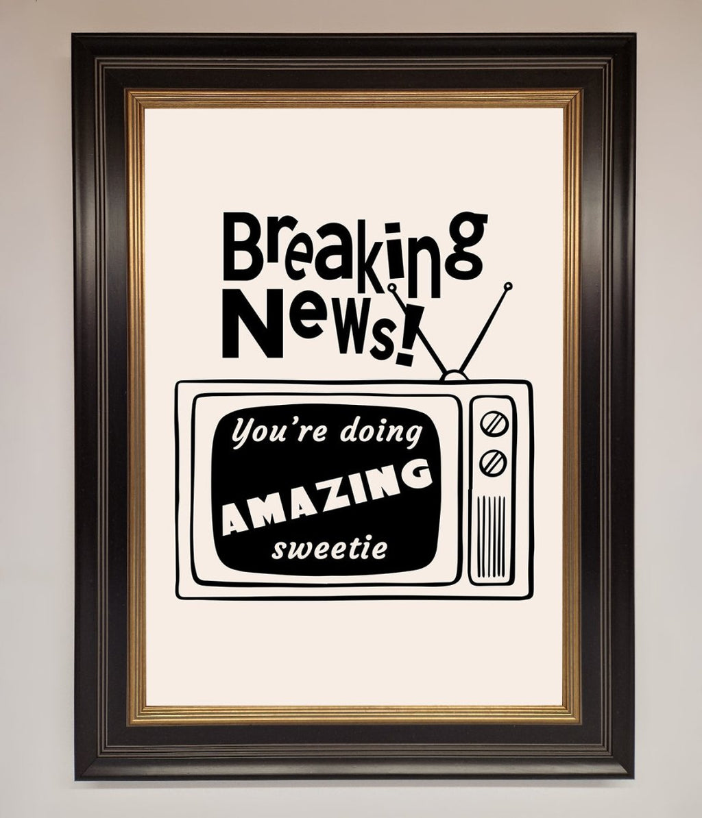 Breaking News Framed Poster