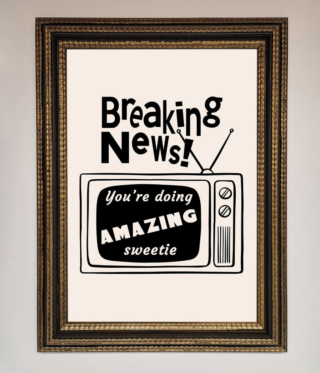 Breaking News Framed Poster
