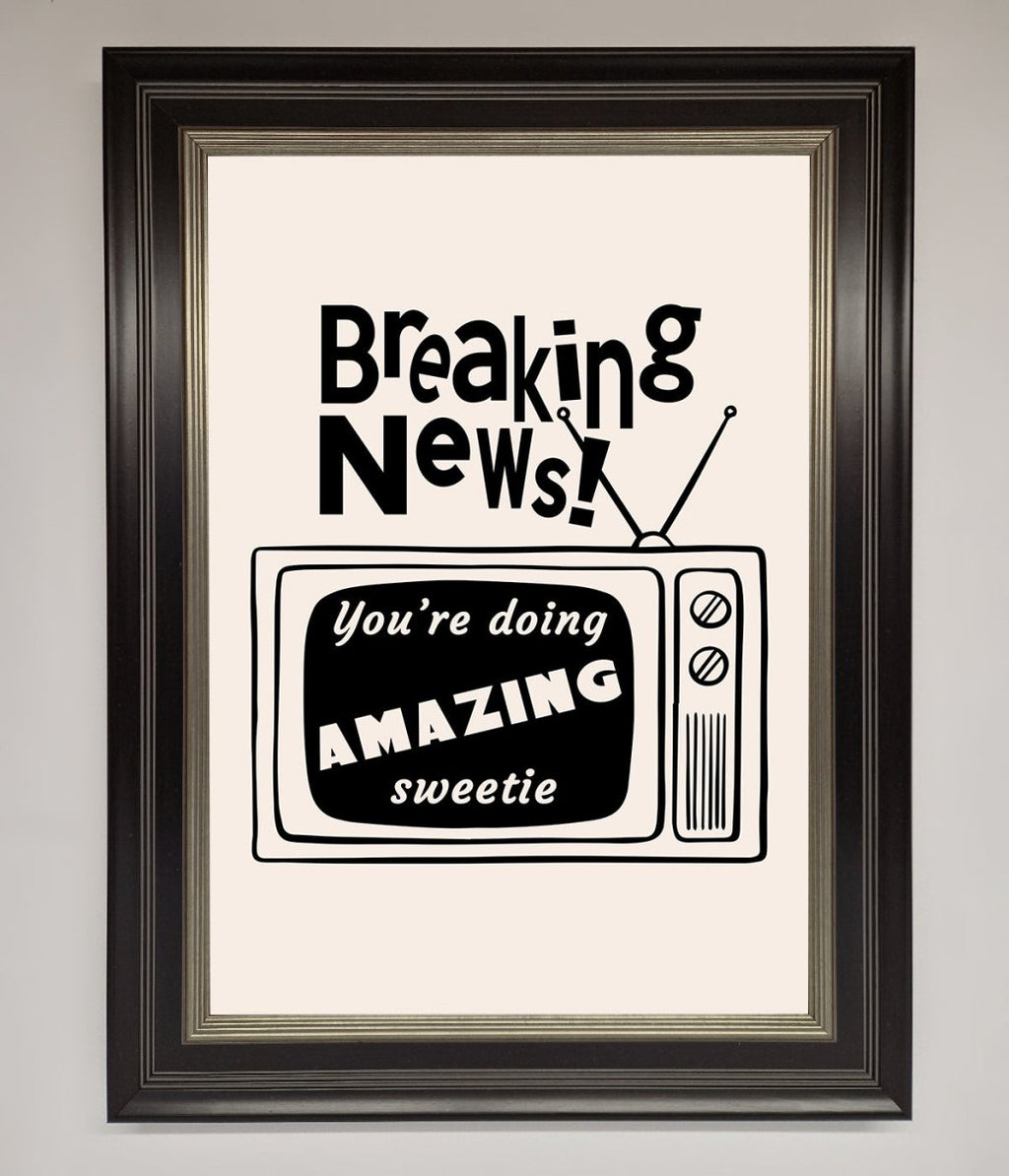 Breaking News Framed Poster