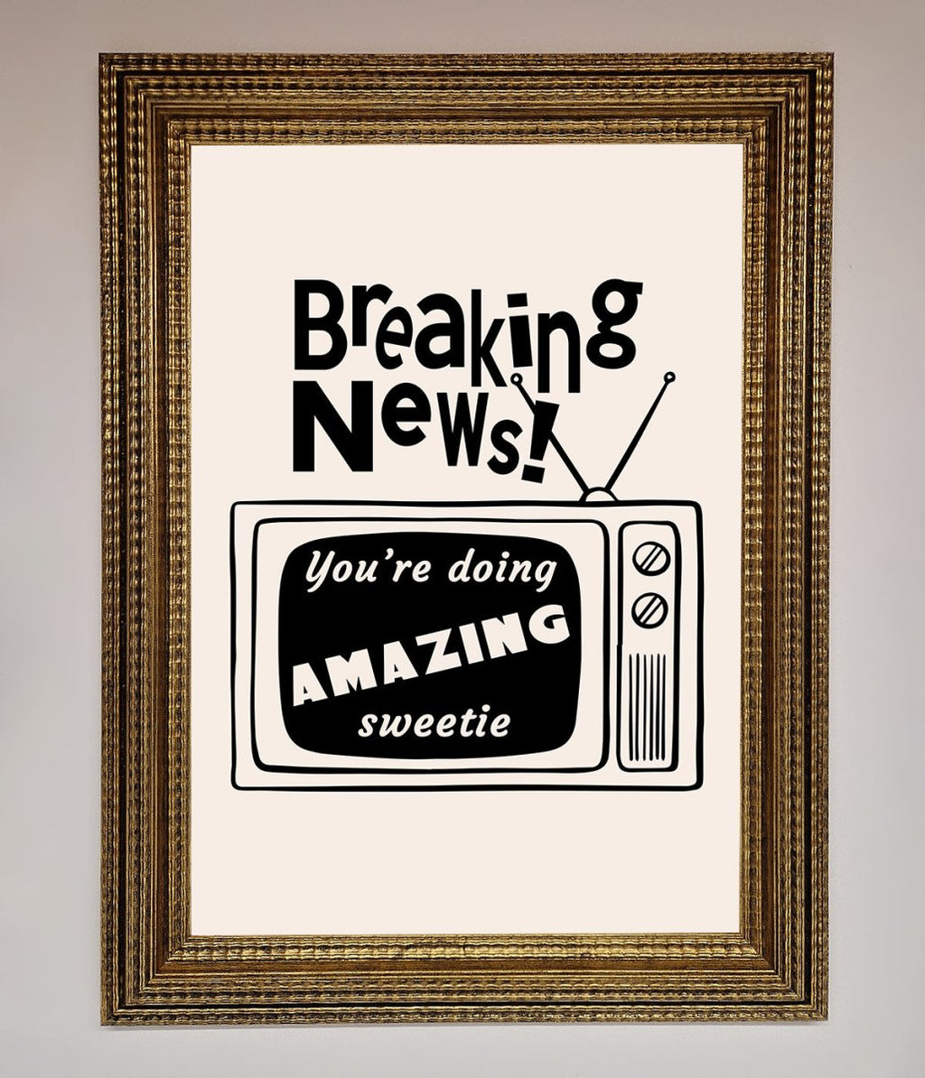 Breaking News Framed Poster