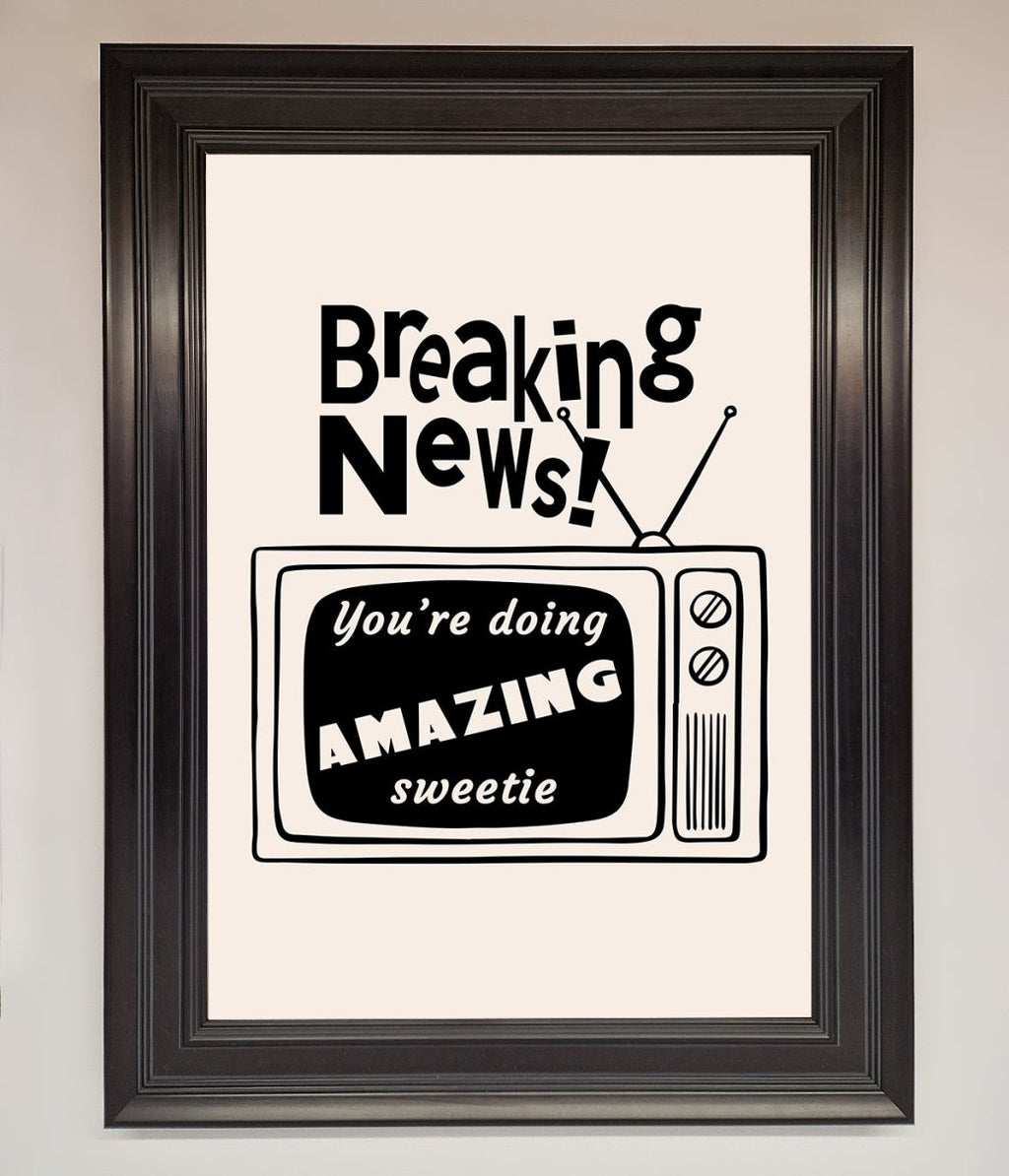 Breaking News Framed Poster