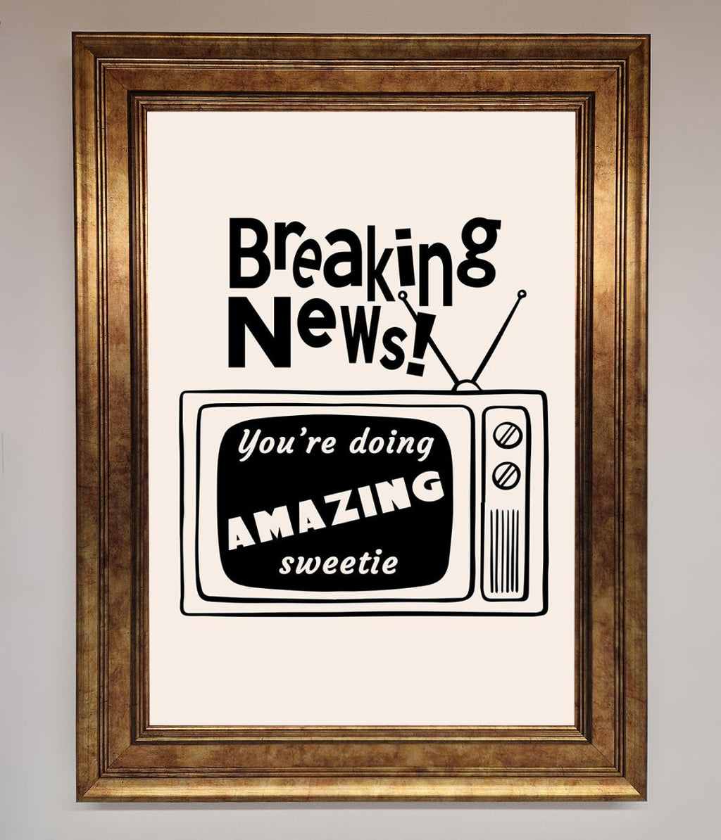 Breaking News Framed Poster