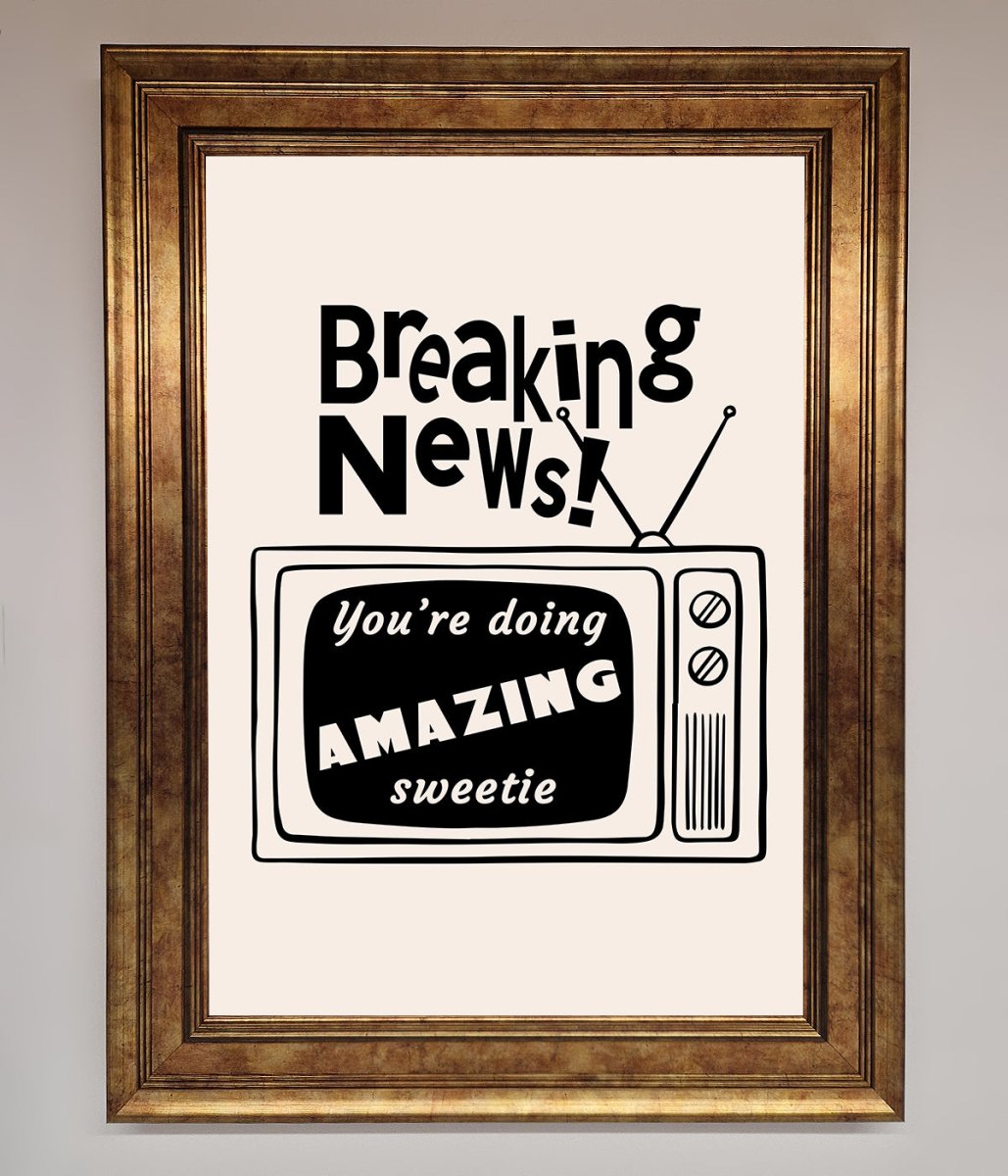 Breaking News Framed Poster