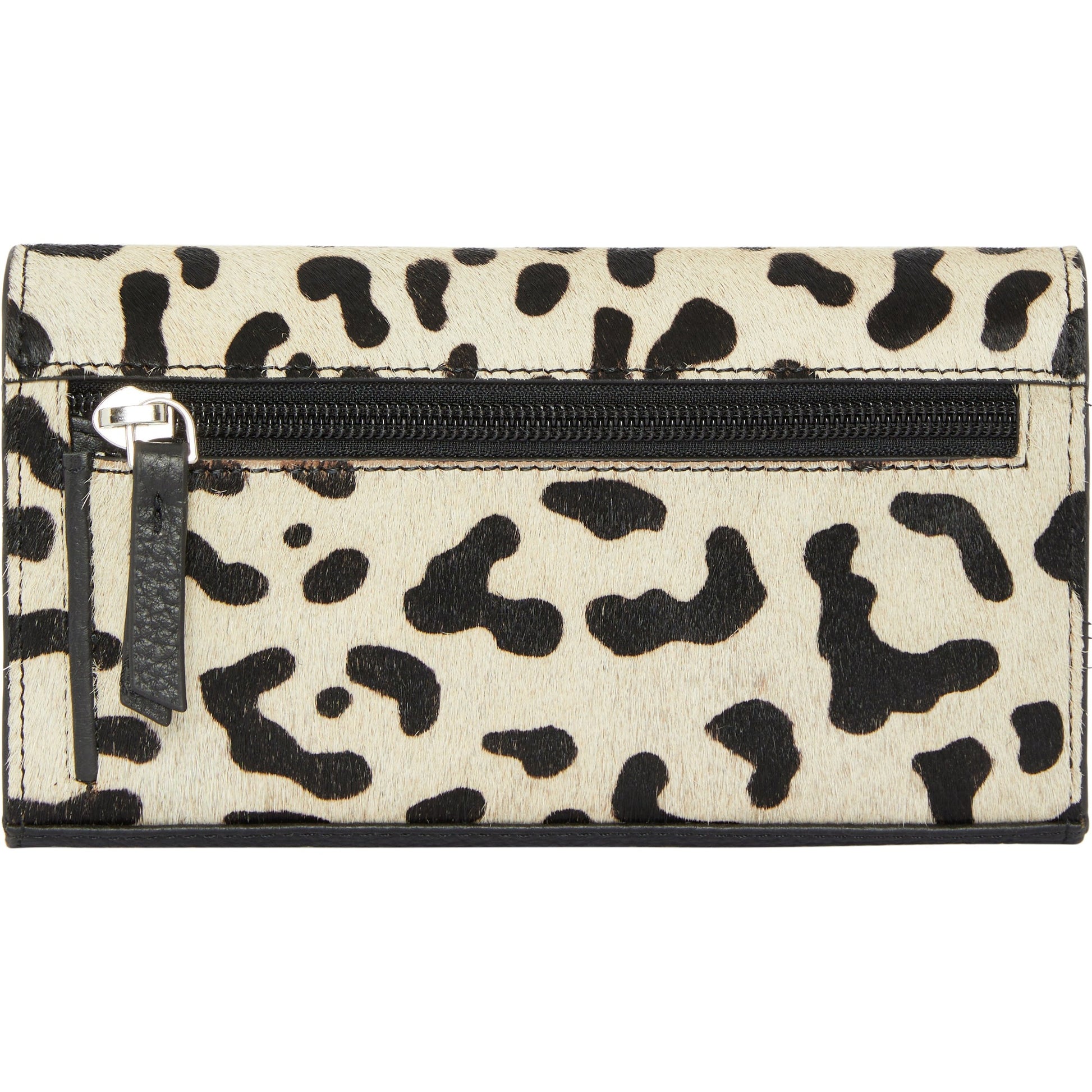 Ivory Animal Print Leather Multi Section Purse Brix and Bailey at Sostter